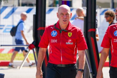 Jock Clear (NZL) Scuderia Ferrari Formula 1 Pirelli Gran Premio dItalia 2025 Monza Pisti, Lombardy, İtalya, 6-9 Eylül 2025 tarihleri arasında. 2025 FIA Formula 1 Dünya Şampiyonasının 16. raundu.