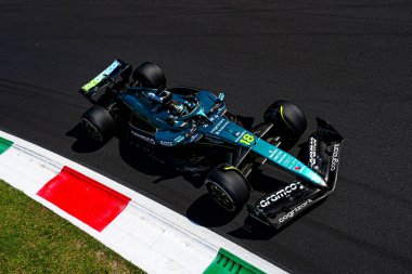  Lance Stroll (CAN) - Aston Martin Aramco F1 Takımı - Aston Martin AMR25 - Mercedesduring the Formula 1 Pirelli Gran Premio dItalia 2025 Monza Pisti, Lombardy, İtalya, 6-9 Eylül 2025. 