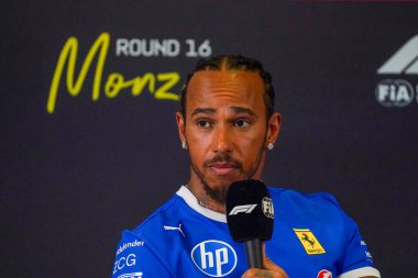  Lewis Hamilton (GBR) - Scuderia Ferrari - Ferrari SF-25 - Ferrari Formula 1 Pirelli Gran Premio dItalia 2025 Monza Circuit, Lombardy, İtalya, 6-9 Eylül 2025 tarihleri arasında. 2025 FIA Formula 1 Dünya Şampiyonasının 16. raundu.