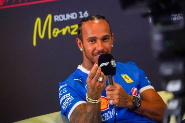  Lewis Hamilton (GBR) - Scuderia Ferrari - Ferrari SF-25 - Ferrari Formula 1 Pirelli Gran Premio dItalia 2025 Monza Circuit, Lombardy, İtalya, 6-9 Eylül 2025 tarihleri arasında. 2025 FIA Formula 1 Dünya Şampiyonasının 16. raundu.