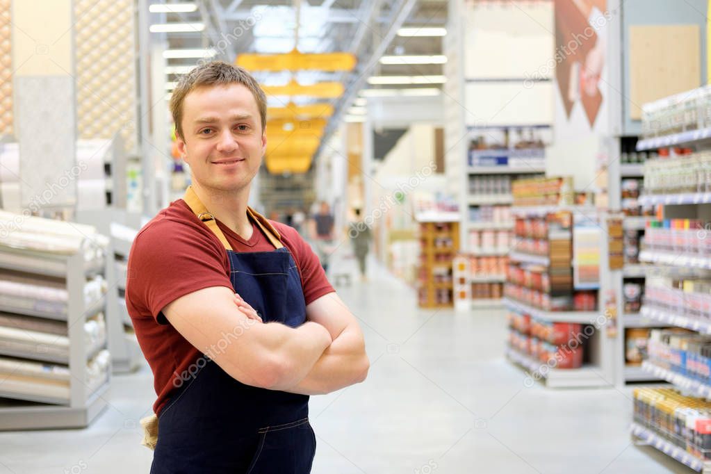 salesman at construction super store