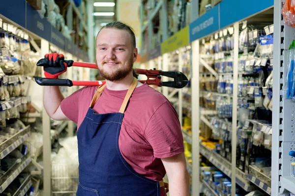 Verkoper Bij Bouw Super Store — Stockfoto