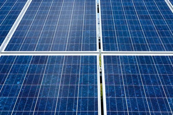 Paneles Solares Fondo Campo — Foto de Stock