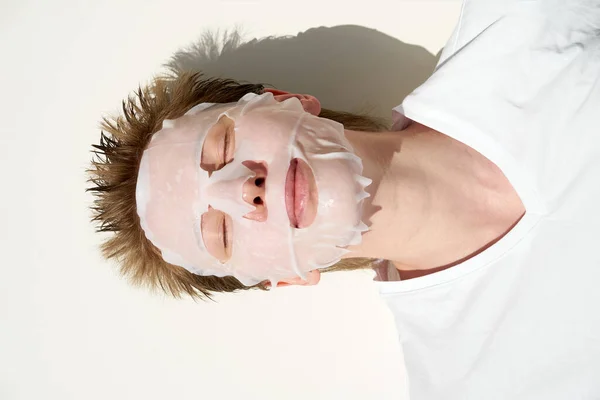 Inicio Cuidado Facial Primer Plano Retrato Joven Pelirroja Con Los — Foto de Stock