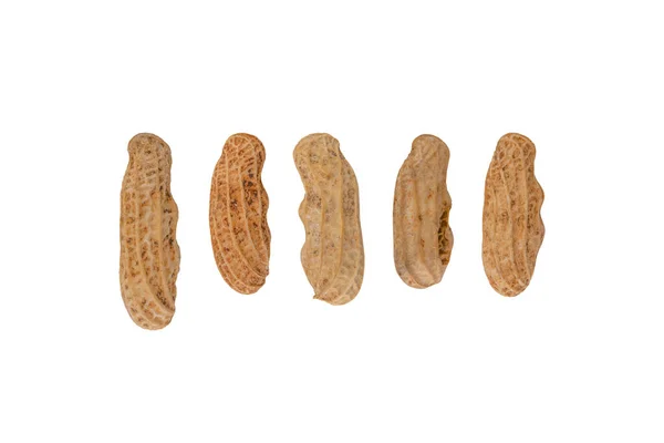 Set Kacang Rebus Dikupas Dan Ditempatkan Terisolasi — Stok Foto
