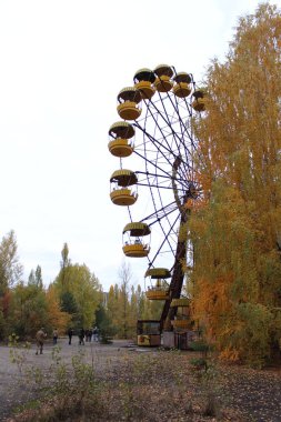 Pripyat Town'daki lunapark. Çernobil faciası