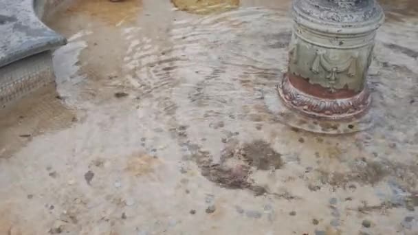 Professional Video Coins Bottom Wishing Well Fountain Tradition Throwing Coins — Stock Video