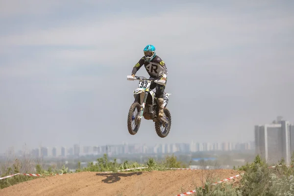 Ukrayna Kyiv 2020 Adım Golosievo Pyrohiv Kyiv Extreme Motocross Rider — Stok fotoğraf