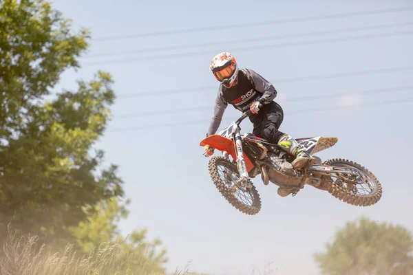 Ukrayna Kyiv 2020 Adım Golosievo Pyrohiv Kyiv Extreme Motocross Rider — Stok fotoğraf