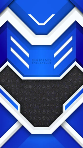 Modern Mavi ve Beyaz Oyun Arkaplanı, Soyut Oyuncu Arkaplanı, Dijital Duvar Kağıdı Tasarımı Şablonu