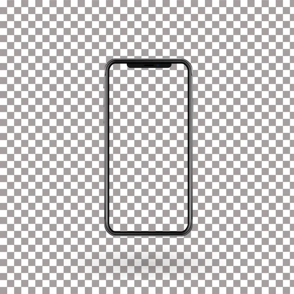 Téléphone Portable Réaliste Avec Écran Vide Vecteur Illustration Fichier Eps — Image vectorielle