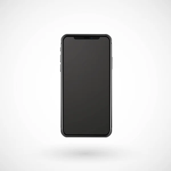 Téléphone Portable Réaliste Avec Écran Noir Vecteur Illustration Fichier Eps — Image vectorielle