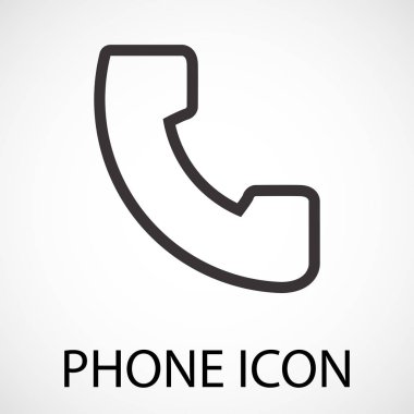 Basit telefon simgesini, vektör, illüstrasyon, eps dosyası
