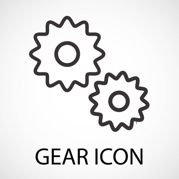 Simple gear icon, vector, illustration, eps file