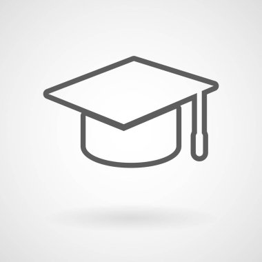 Mezuniyet kap kutsal kişilerin resmi, vektör, illüstrasyon, eps dosyası