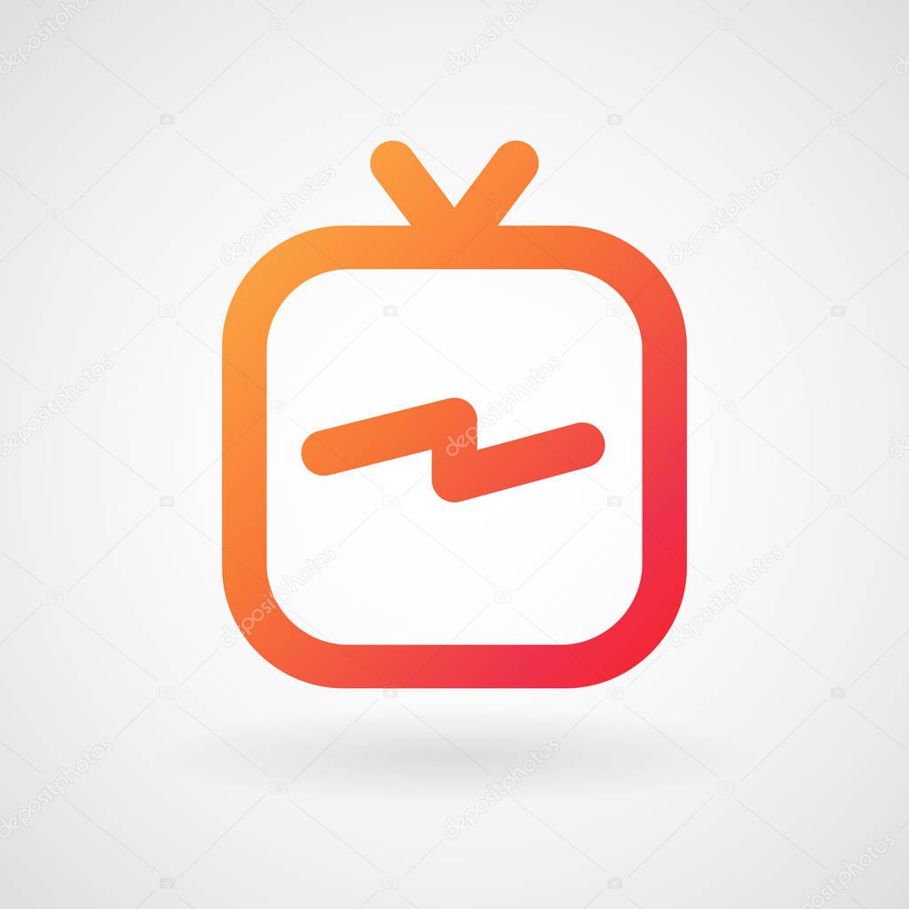 Istanbul, Turkey - August 30, 2018: Igtv logo with white background.