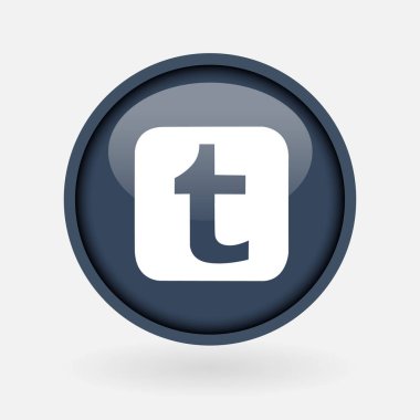 Popüler sosyal medya logosu beyaz kağıda basılmış: Tumblr.