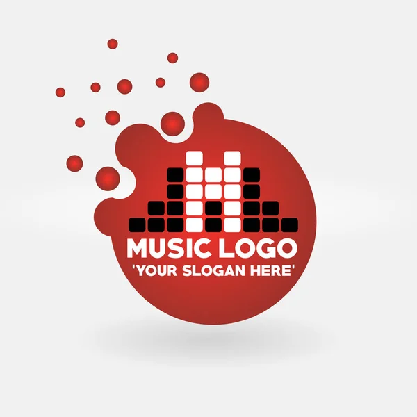 Bulles rondes logo musical, vecteur, illustration, fichier eps — Image vectorielle