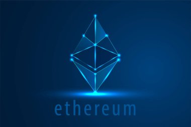 Ethereum simge vektör simgesi, teknoloji, illüstrasyon, eps dosyası