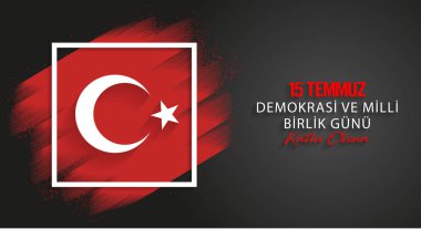 15 Temmuz, Mutlu Bayramlar Türkiye Cumhuriyeti Demokrasi Cumhuriyeti kutlama arka plan, vektör, illüstrasyon, eps dosyası