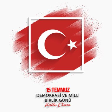 15 Temmuz, Mutlu Bayramlar Türkiye Cumhuriyeti Demokrasi Cumhuriyeti kutlama arka plan, vektör, illüstrasyon, eps dosyası