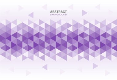 Soyut mor modern geometrik şablon gradyan arkaplanda. Üçgen ve altıgen şekilli element tasarımı. Vektör İllüstrasyonu.