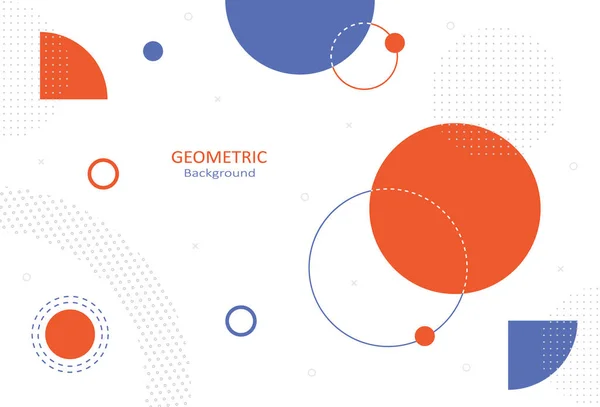 Minimaler Geometrischer Abstrakt Auf Weißem Hintergrund Elementdesign Mit Runden Formen — Stockvektor