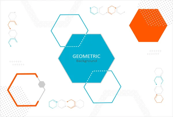 Minimaler Geometrischer Abstrakt Auf Weißem Hintergrund Elementdesign Mit Polygonformen Und — Stockvektor