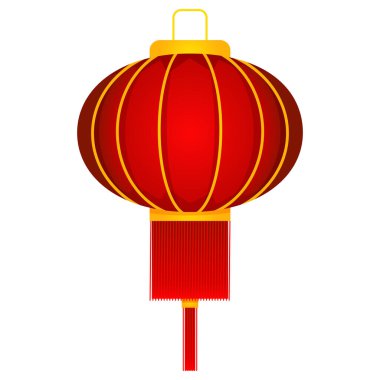 Gerçekçi geleneksel yuvarlak Çin feneri.