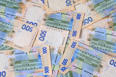 Ukrayna hryvna, banknot 500 hryvnia, para arka plan, hediyeler ve alışveriş kavramı. Ukrayna. hrivna, gryvna, Grivnası, grivnia, hrivnia, hrivna