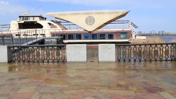 Lago Parque Ajardinado Estilo Japonés Hermoso Diseño Paisaje Lago Gazebos — Vídeo de stock