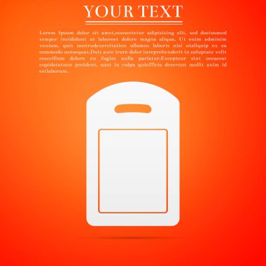 Kesme kurulu simgesi turuncu zemin üzerine izole. Doğrama Kurulu sembolü. Düz tasarım. Vektör çizim