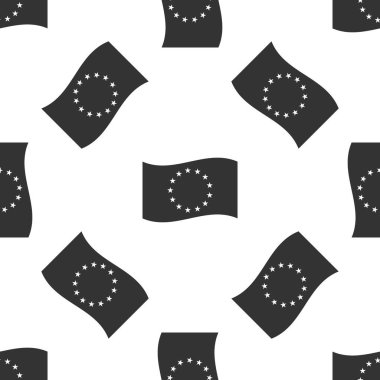 Avrupa Birliği'nin simgesi Dikişsiz desen beyaz arka plan üzerinde bayrağı. AB circle sembolü. AB bayrağı sallayarak. Düz tasarım. Vektör çizim