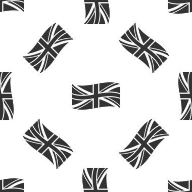 Büyük Britanya'nın simgesi Dikişsiz desen beyaz arka plan üzerinde bayrağı. İngiltere bayrak işareti. Resmi İngiltere bayrak işareti. İngiliz sembolü. Düz tasarım. Vektör çizim