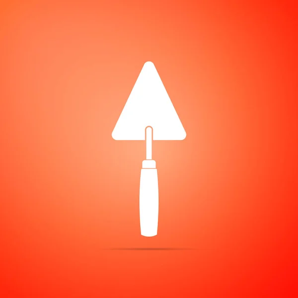 Icono de paleta aislado sobre fondo naranja. Diseño plano. Ilustración vectorial — Vector de stock