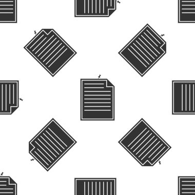 Beyaz zemin üzerine sabitlenmiş buton izole simgesi seamless modeli ile not kağıdı. Not Kağıt işareti. Düz tasarım. Vektör çizim