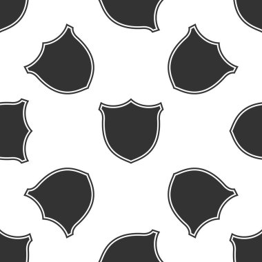 Beyaz arka plan üzerinde kalkan izole simgesi seamless modeli. İşareti koru. Düz tasarım. Vektör çizim