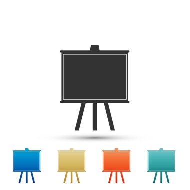 Kara tahta simgesi beyaz arka plan üzerinde izole. Blackboard işareti okul. Renkli simgeler kümesi öğeleri. Düz tasarım. Vektör çizim