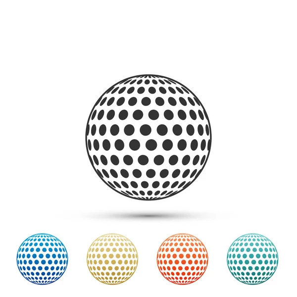 Golf-ikonen isolerad på vit bakgrund. Ställa in elementen i färgade ikoner. Platt design. Vektorillustration — Stock vektor