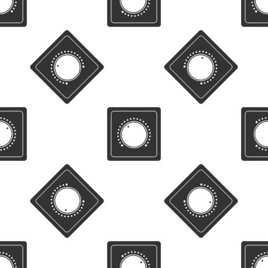 Beyaz arka plan üzerinde elektrik ışık anahtarı simgesini seamless modeli. Açma ve kapatma simgesi. Dimmer ışık anahtarı işareti. Enerji tasarrufu kavramı. Düz tasarım. Vektör çizim