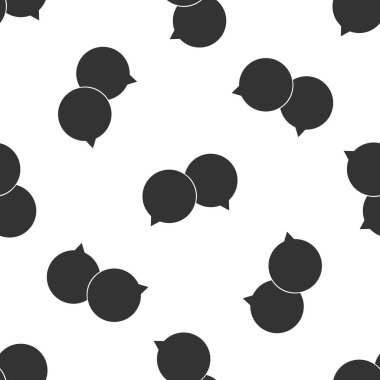 Boş konuşma simgesini Dikişsiz desen beyaz arka plan üzerinde kabarcıklar. Düz tasarım. Vektör çizim