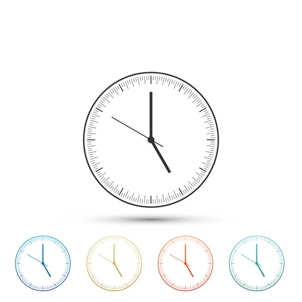 Icono del reloj aislado sobre fondo blanco. Icono de tiempo. Establecer elementos en iconos de colores. Diseño plano. Ilustración vectorial — Archivo Imágenes Vectoriales