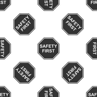 Emanet ilk sekizgen şekil kutsal kişilerin resmi Dikişsiz desen beyaz arka plan üzerinde. Düz tasarım. Vektör çizim