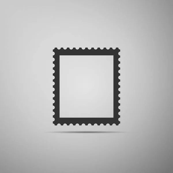 Icône de timbre postal isolée sur fond gris. Design plat. Illustration vectorielle — Image vectorielle