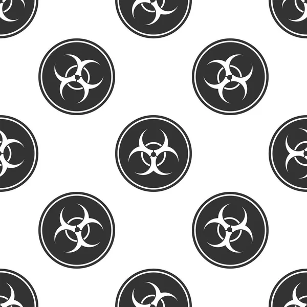 Biohazard symbol icon seamless pattern on white background. Flat design. Vector Illustration — 스톡 벡터