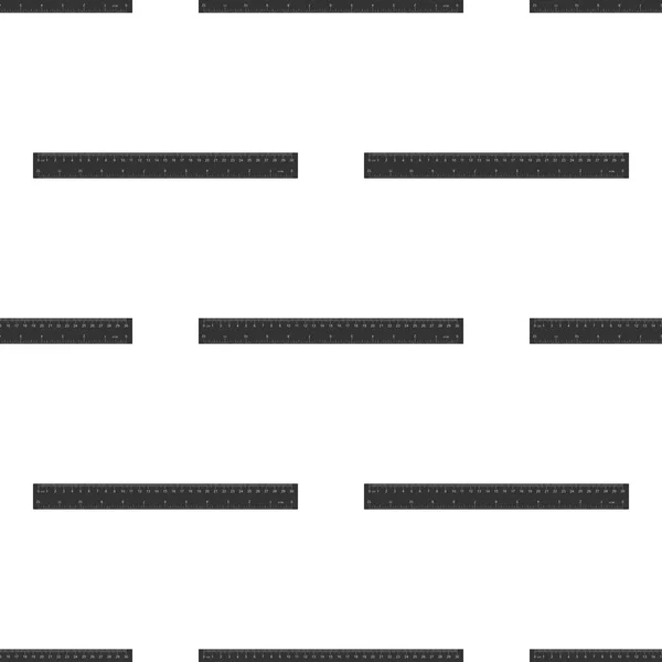 Lineal-Symbol nahtlose Muster auf weißem Hintergrund. Geradliniges Symbol. flache Bauweise. Vektorillustration — Stockvektor