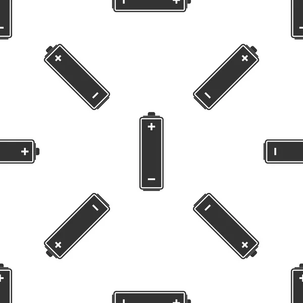 Ícone da bateria padrão sem costura no fundo branco. Design plano. Ilustração vetorial —  Vetores de Stock