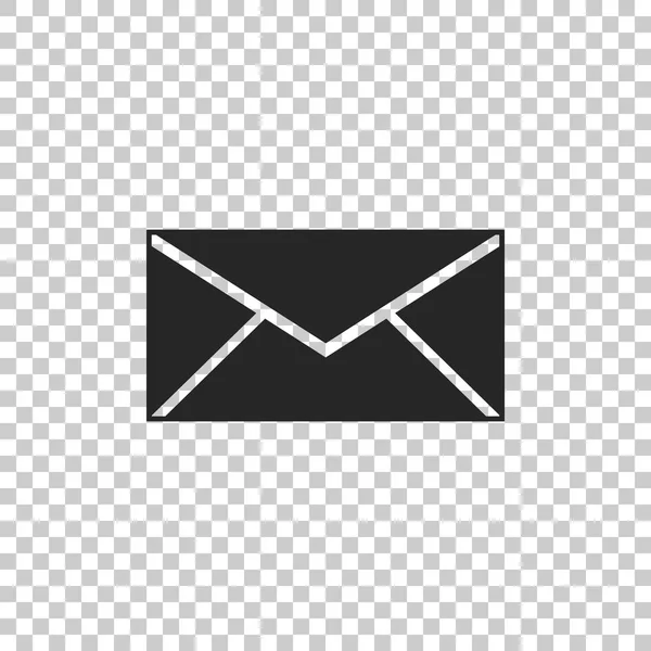 Envolvente icono aislado sobre fondo transparente. Mensaje de correo electrónico símbolo de letra. Diseño plano. Ilustración vectorial — Vector de stock