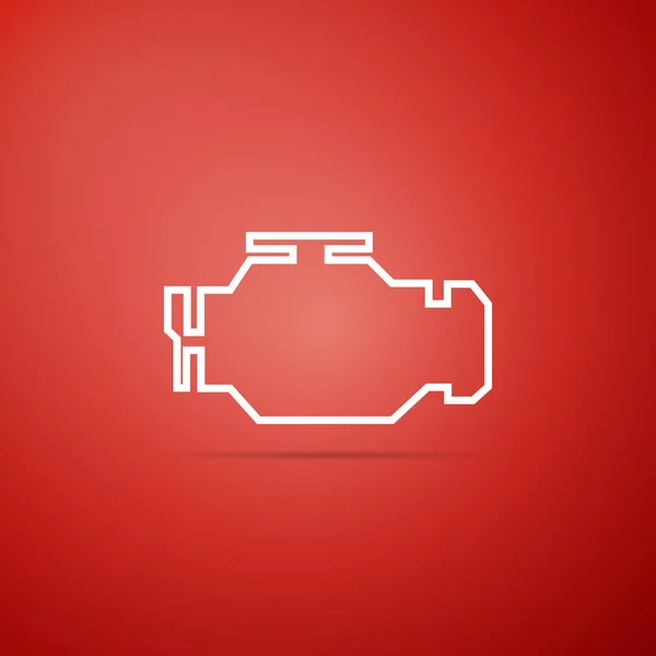 Kontrollkästchen auf rotem Hintergrund. flache Bauweise. Vektorillustration — Stockvektor