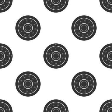 Beyaz arka plan üzerinde güvenli şifreli kilit tekerlek simgesi seamless modeli. Koruma kavramı. Parola işaret. Düz tasarım. Vektör çizim